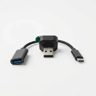 محول كاربلاي لاسلكي صغير مع كابل تمديد USB Type-C