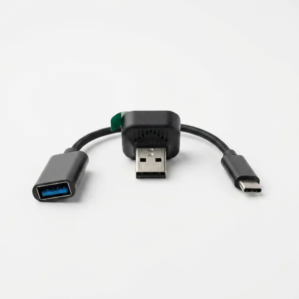 محول كاربلاي لاسلكي صغير مع كابل تمديد USB Type-C