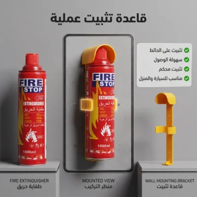بخاخ طفاية حريق للسيارة شفاف سعة 1000 مل برغوة AFFF