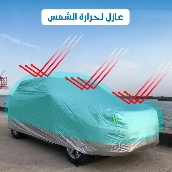 غطاء سيارة اوتوماتيك فضي يعمل بالريموت مع شنطة تخزين - صورة 3